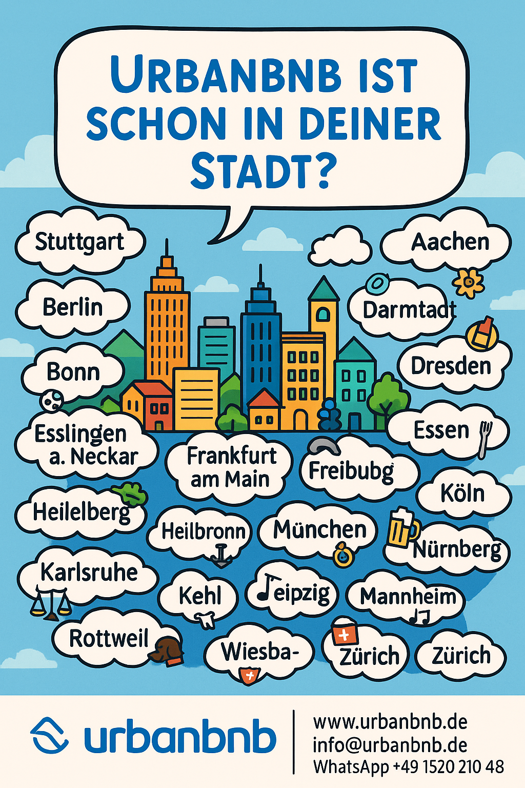 Urbanbnb Städte Übersicht